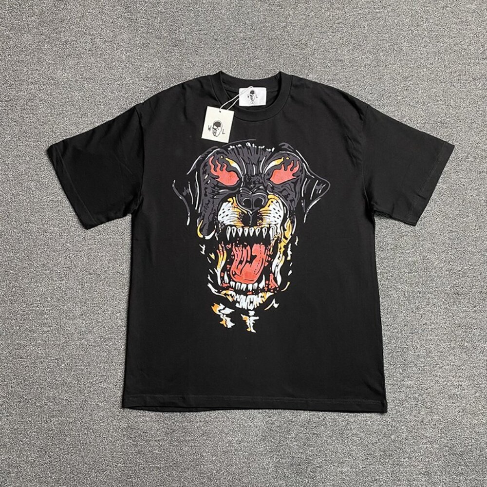 Warren Lotas Fierce Dog Black T Shirt